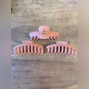 Orange/Brown Large Hair Clips